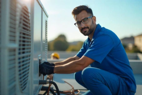 Outdoor rooftop AC units